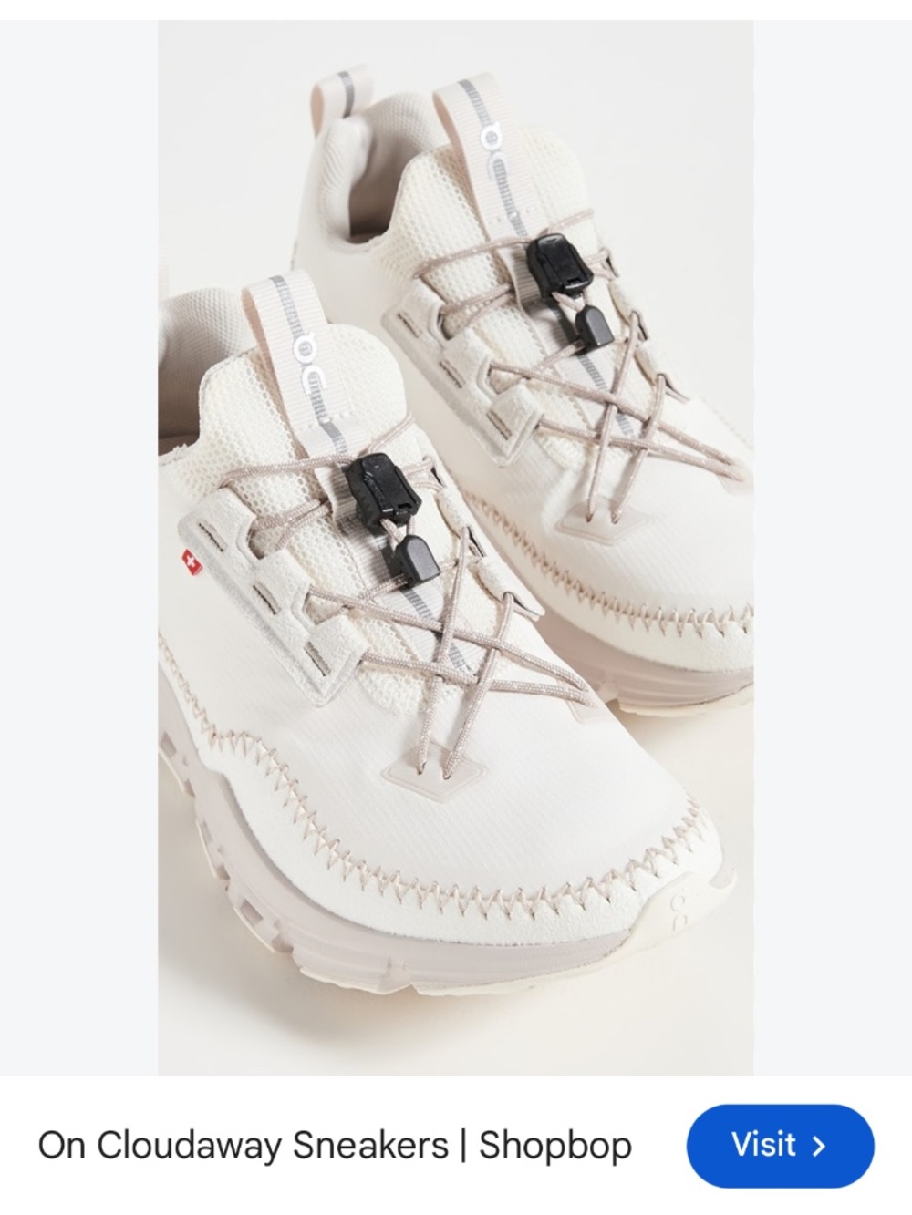 On Running Cloudaway Women's Sneakers - Ivory Pearl White - Size 6 - With Extra